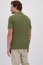 Le dos de Polo vert olive avec poche de Camel active pour Hommes