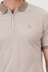 Polo zippé beige  de Upper East pour Hommes