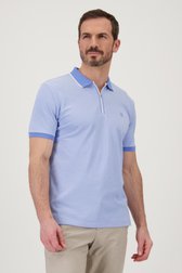 Polo zippé bleu clair  de Upper East pour Hommes