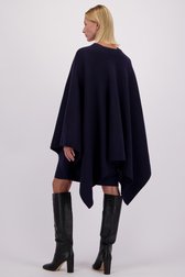 Le dos de Poncho bleu marine  de D'Auvry pour Femmes