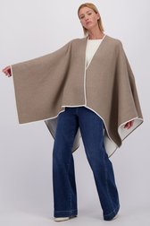 Le devant de Poncho gris - réversible de D'Auvry pour Femmes
