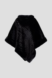 Photo produit 1 de Poncho noire en fausse fourrure de Liberty Island pour Femmes