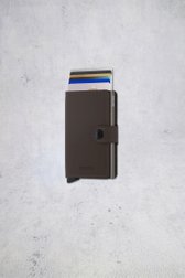 Photo supplémentaire 1 de Porte-cartes en cuir brun - Miniwallet matte de Secri pour Hommes