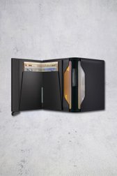 Photo produit 1 de Porte-cartes en cuir noir mat - Bandwallet TPU de Secri pour Hommes