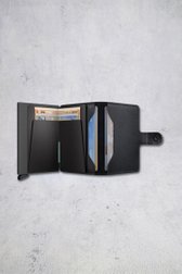 Photo produit 3 de Porte-cartes en cuir noir - Miniwallet original de Secri pour Hommes