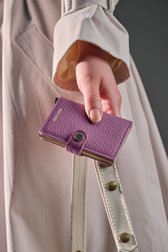 Photo supplémentaire 5 de Porte-cartes en cuir violet - Miniwallet Pebble de Secri pour Femmes