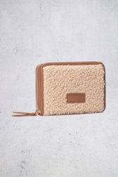 Photo produit 1 de Portefeuille beige en teddy de Laurent David pour Femmes