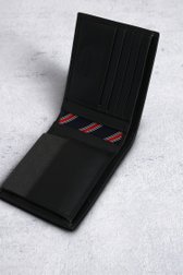 Le dos de Portefeuille en cuir noire de Tommy Hilfiger pour Hommes