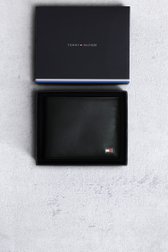 Photo produit 1 de Portefeuille en cuir noire de Tommy Hilfiger pour Hommes