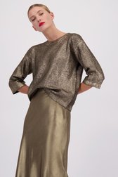 Vidéo de Pull bronze chiné à manches 3/4 de D'Auvry pour Femmes