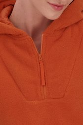 Pull à capuche en polaire orange de Liberty Island pour Femmes