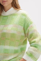 Pull à carreaux vert clair	 de Opus pour Femmes