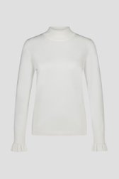 Pull à col montant écru de Claude Arielle pour Femmes
