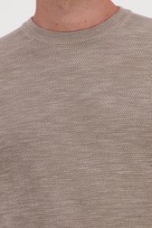 Pull à col rond gris-brun de Michaelis pour Hommes