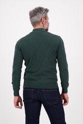 Pull à col zippé vert foncé de Dansaert Blue pour Hommes