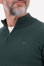 Pull à col zippé vert foncé de Dansaert Blue pour Hommes