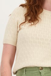 Pull à manches courtes beige de Liberty Loving nature pour Femmes