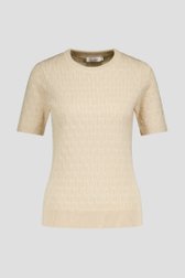 Pull à manches courtes beige de Liberty Loving nature pour Femmes