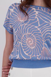 Pull à manches courtes bleu clair de Libelle pour Femmes