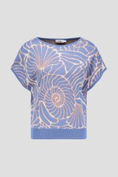 Pull à manches courtes bleu clair de Libelle pour Femmes