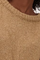 Pull à manches courtes marron clair de Geisha pour Femmes
