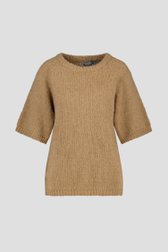 Pull à manches courtes marron clair de Geisha pour Femmes