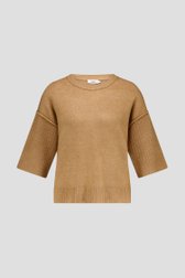 Pull à manches courtes marron clair de Libelle pour Femmes