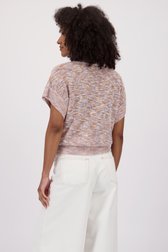Pull à manches courtes marron violet-rouille de Louise pour Femmes