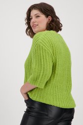 Pull à manches courtes vert de Fransa pour Femmes