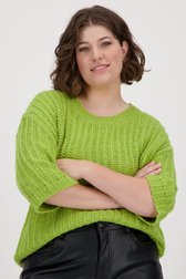 Pull à manches courtes vert de Fransa pour Femmes