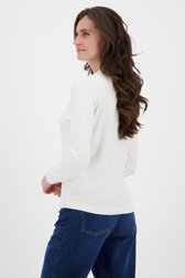Pull à manches longues écru de Liberty Island pour Femmes