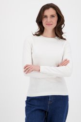 Pull à manches longues écru de Liberty Island pour Femmes