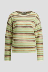 Photo produit 1 de Pull à motif rayé vert et brun de Libelle pour Femmes
