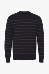 Pull à rayures bleu foncé de Casual Friday pour Hommes
