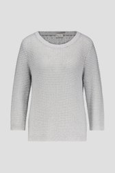 Pull argenté en tricot ajouré de Barbara Lebek pour Femmes