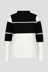 Pull avec colour block en noir et blanc de D'Auvry pour Femmes