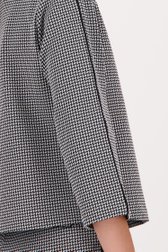 Pull avec un fin motif noir et blanc de D'Auvry pour Femmes