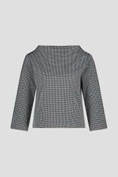 Pull avec un fin motif noir et blanc de D'Auvry pour Femmes