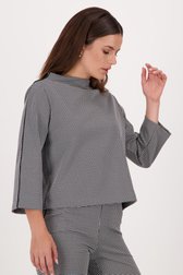 Pull avec un fin motif noir et blanc de D'Auvry pour Femmes