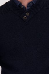 Détail de Pull beige à col en V de Ravøtt pour Hommes