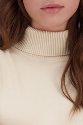 Détail de Pull beige à col roulé de Geisha pour Femmes