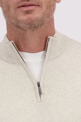 Détail de Pull beige à col zippé de Dansaert Blue pour Hommes