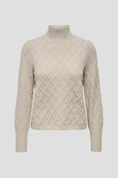 Pull beige à motif à carreaux de JDY pour Femmes