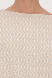 Pull beige à motif ondulé de Opus pour Femmes