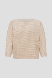 Pull beige à motif ondulé de Opus pour Femmes
