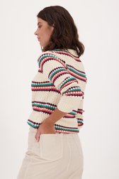 Pull beige à motifs rayés de Liberty Loving nature pour Femmes
