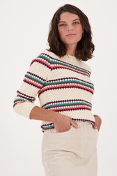 Pull beige à motifs rayés de Liberty Loving nature pour Femmes