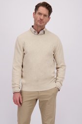 Le devant de Pull beige à structure rotin de Dansaert Blue pour Hommes