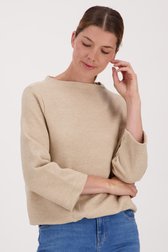Pull beige avec motif côtelé de Opus pour Femmes