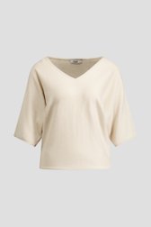 Photo produit 1 de Pull beige clair à col en V de Libelle pour Femmes